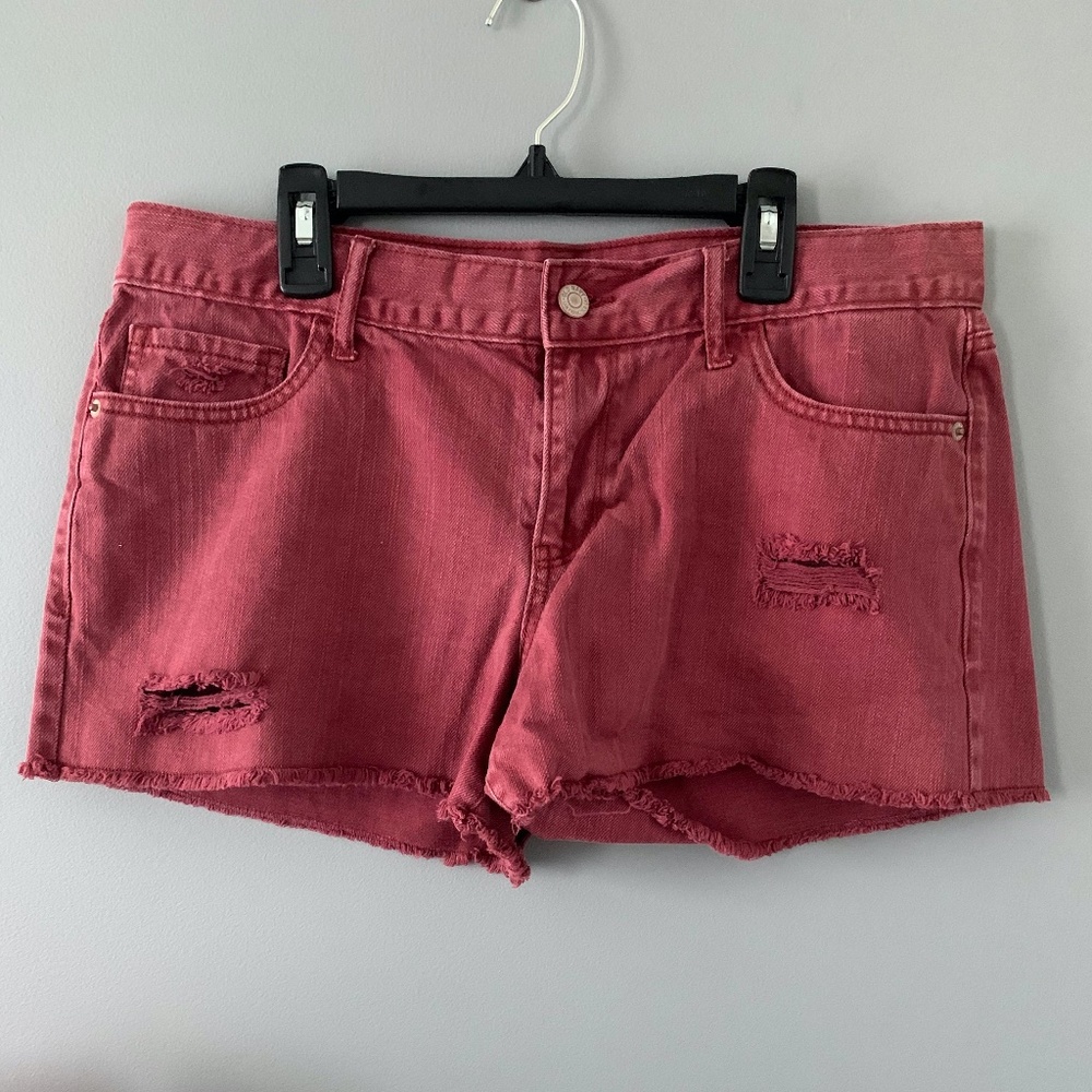 Old Navy Red Ripped Jean Size 8 Shorts